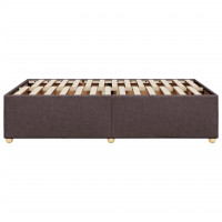 Produktbild för sängram utan madrass mörkbrun 120x190 cm tyg