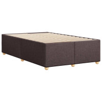 Produktbild för sängram utan madrass mörkbrun 120x190 cm tyg