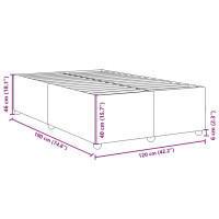 Produktbild för sängram utan madrass mörkbrun 120x190 cm tyg