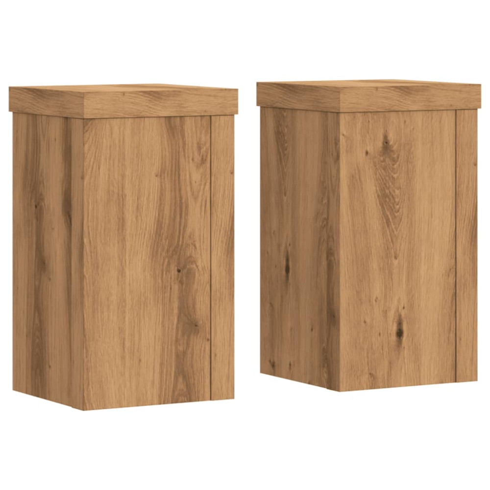 Produktbild för Växtställ 2 st ek 10x10x18 cm konstruerat trä