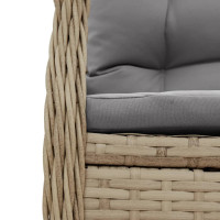 Produktbild för Justerbara trädgårdsstolar 2 st beige konstrotting