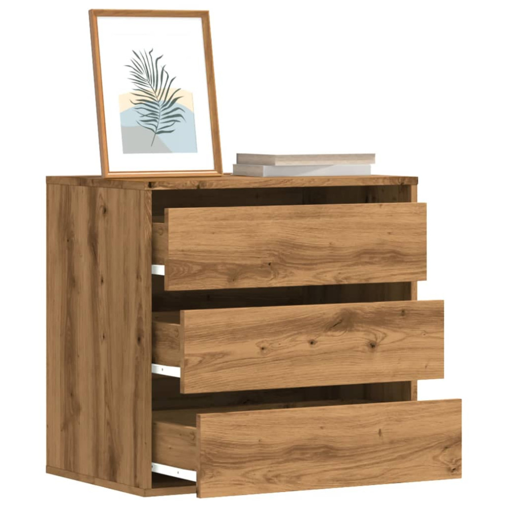 Produktbild för Byrå ek 60x41x58 cm konstruerat trä