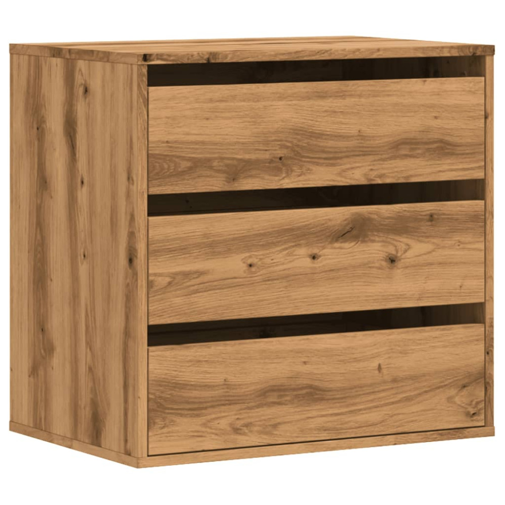 Produktbild för Byrå ek 60x41x58 cm konstruerat trä