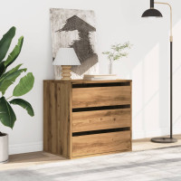 Produktbild för Byrå ek 60x41x58 cm konstruerat trä