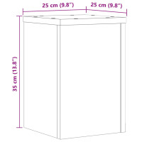 Produktbild för Växtställ 2 st ek 25x25x35 cm konstruerat trä