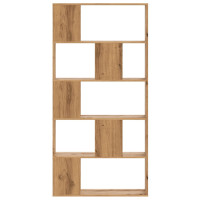Produktbild för Bokhylla 5 hyllplan ek 80,5x23,5x162,5 cm konstruerat trä
