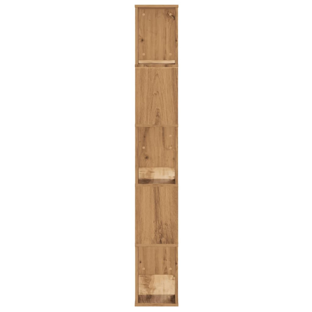 Produktbild för Bokhylla 5 hyllplan ek 80,5x23,5x162,5 cm konstruerat trä
