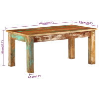 Produktbild för Soffbord 100x55x45 cm massivt återvunnet trä