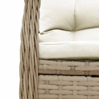 Produktbild för Justerbara trädgårdsstolar 2 st beige konstrotting