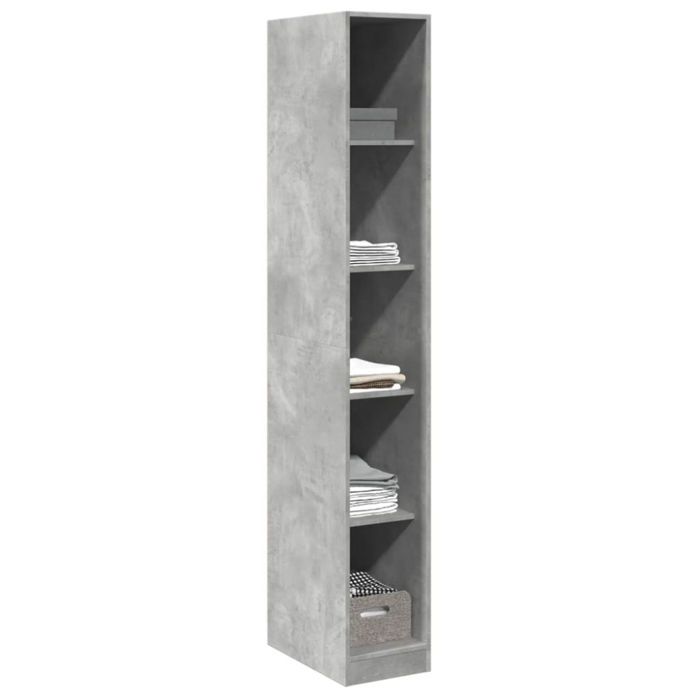 Produktbild för Garderob betonggrå 30x50x200 cm konstruerat trä