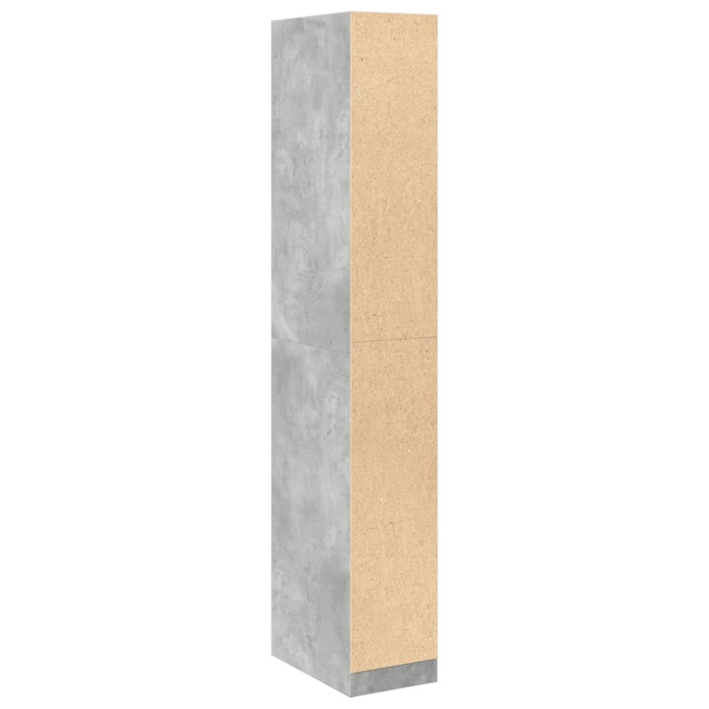 Produktbild för Garderob betonggrå 30x50x200 cm konstruerat trä