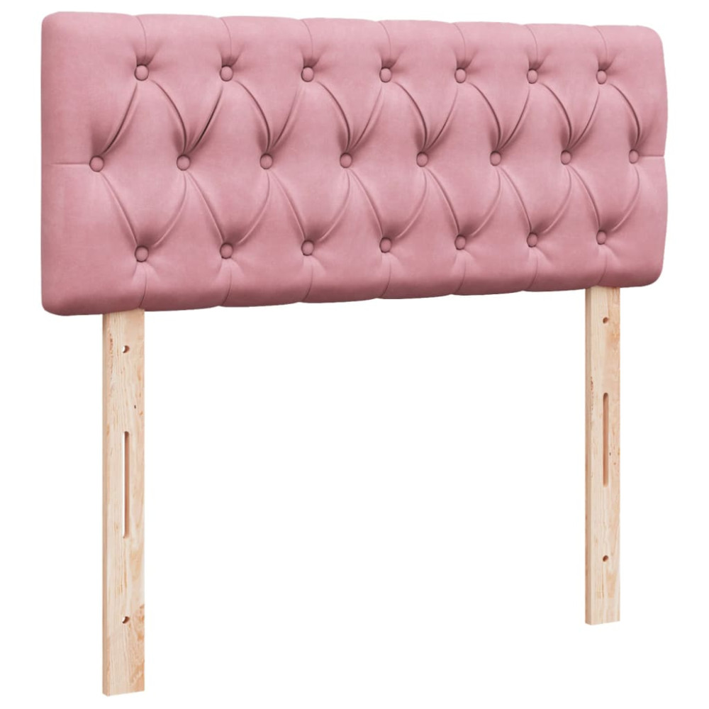 Produktbild för Ramsäng med madrass rosa 120x200 cm sammet