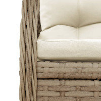 Produktbild för Justerbara trädgårdsstolar 2 st beige konstrotting