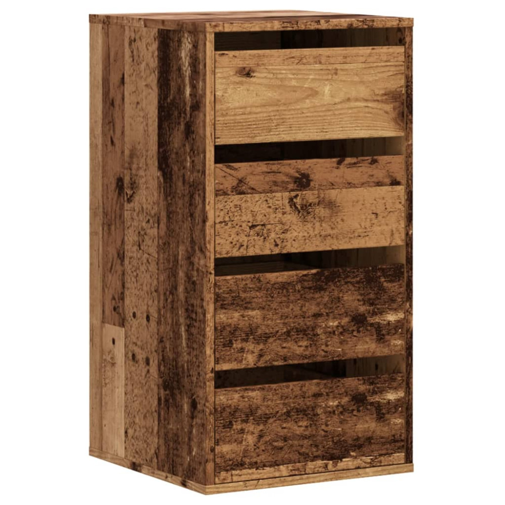 Produktbild för Byrå åldrat trä 40x41x76 cm konstruerat trä
