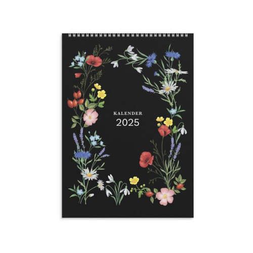 Burde Väggkalender Illustrerad blomster 2025