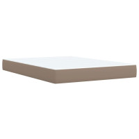 Produktbild för Ramsäng med bäddmadrass cappuccino 140x190 cm konstläder