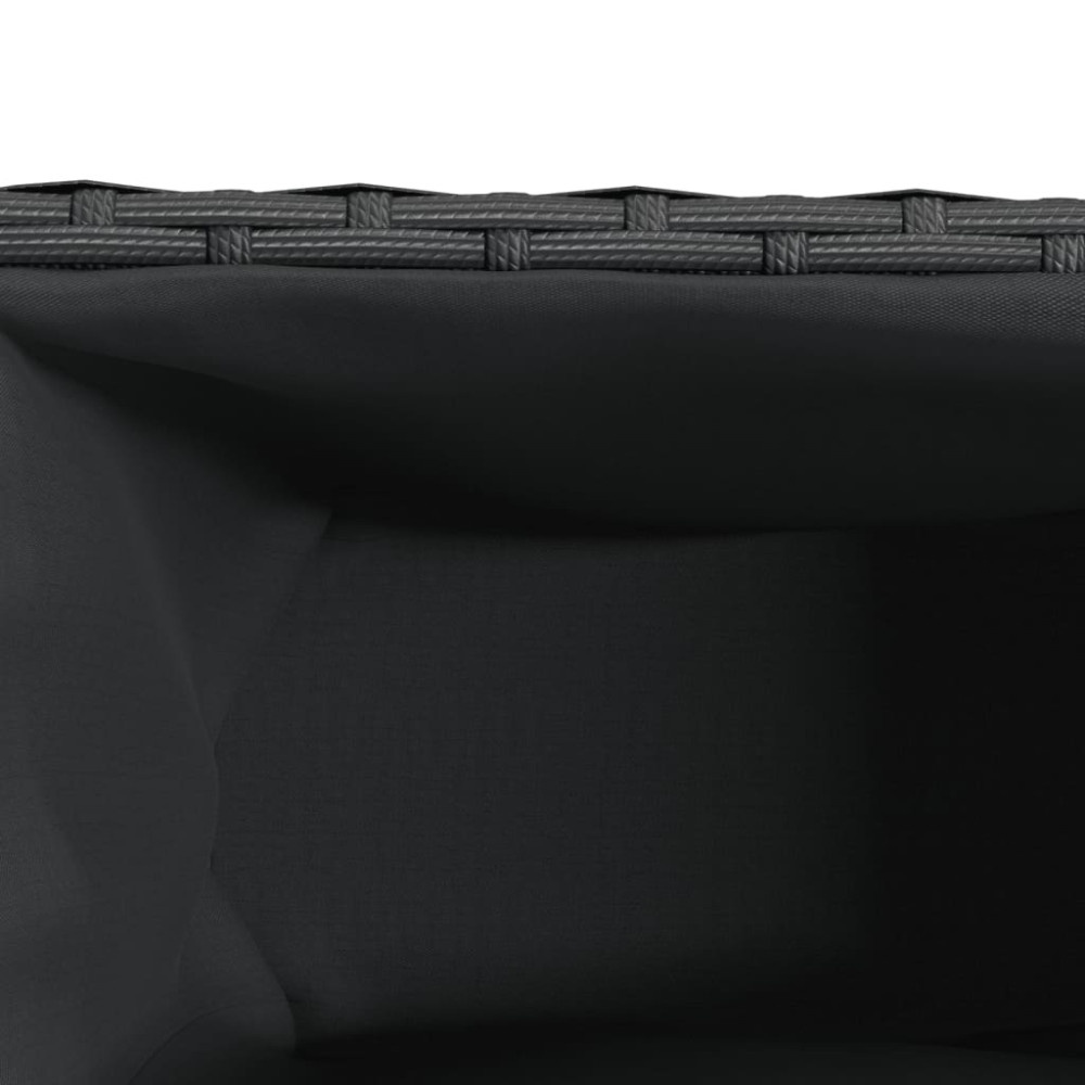 Produktbild för Odlingslådor med 2 krukor 2 st svart 90x20x40 cm konstrotting