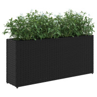 Produktbild för Odlingslådor med 2 krukor 2 st svart 90x20x40 cm konstrotting