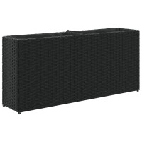 Produktbild för Odlingslådor med 2 krukor 2 st svart 90x20x40 cm konstrotting