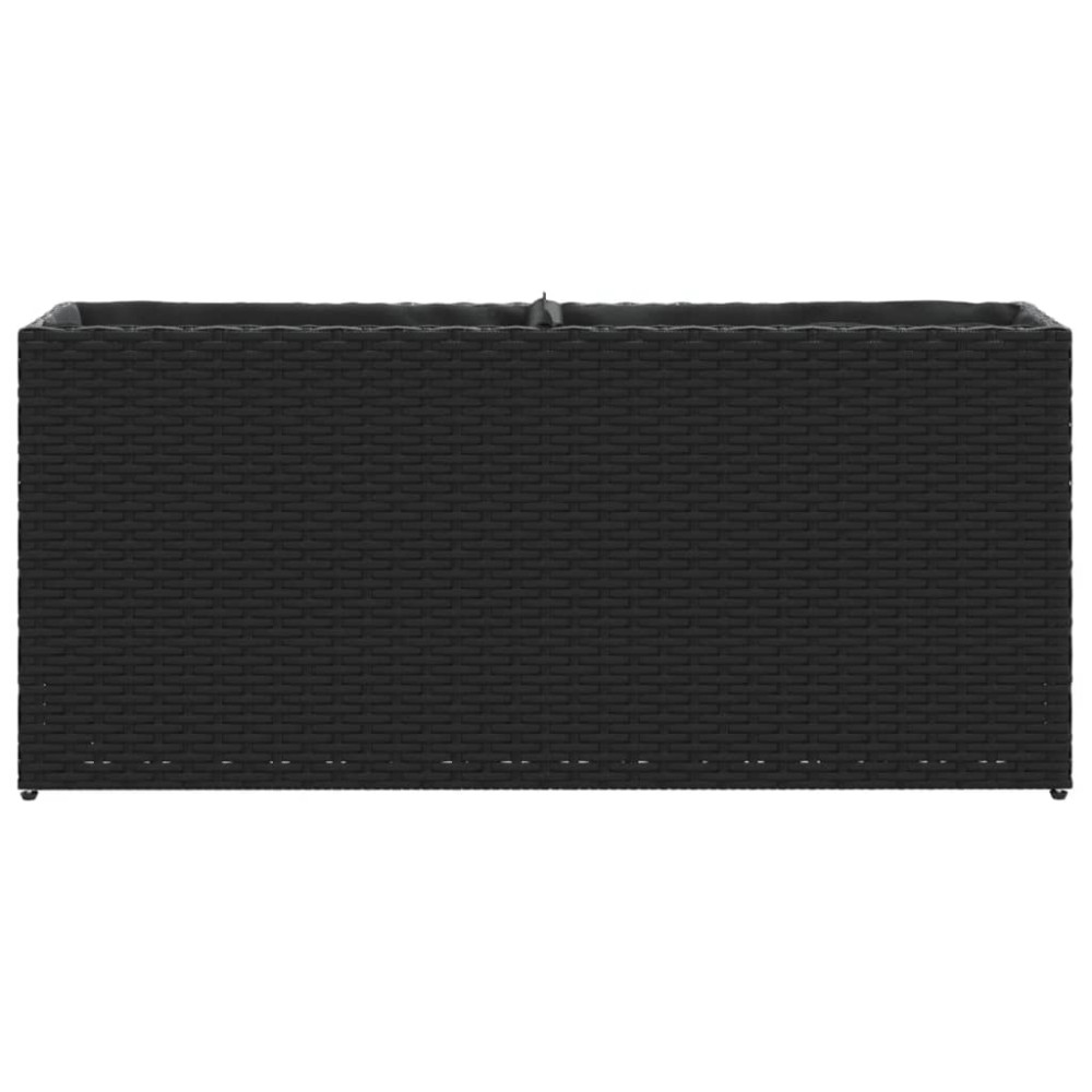 Produktbild för Odlingslådor med 2 krukor 2 st svart 90x20x40 cm konstrotting