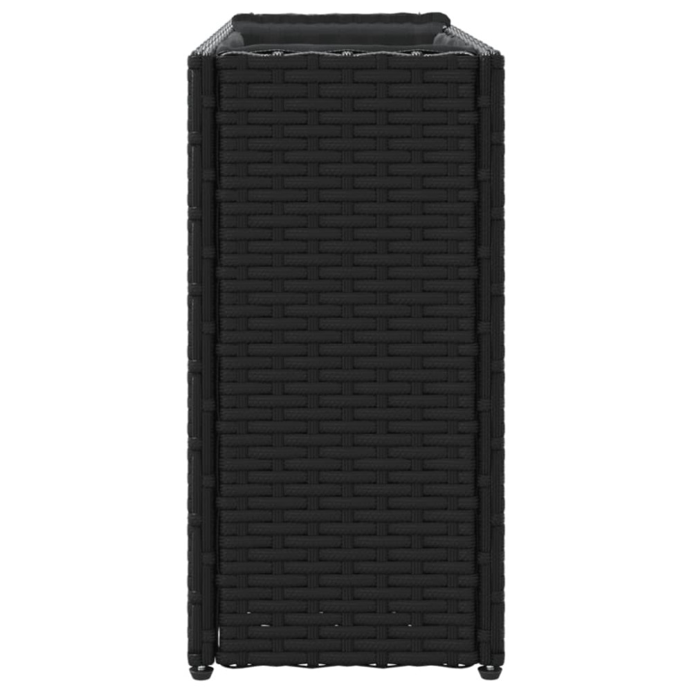 Produktbild för Odlingslådor med 2 krukor 2 st svart 90x20x40 cm konstrotting