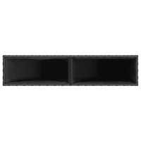 Produktbild för Odlingslådor med 2 krukor 2 st svart 90x20x40 cm konstrotting