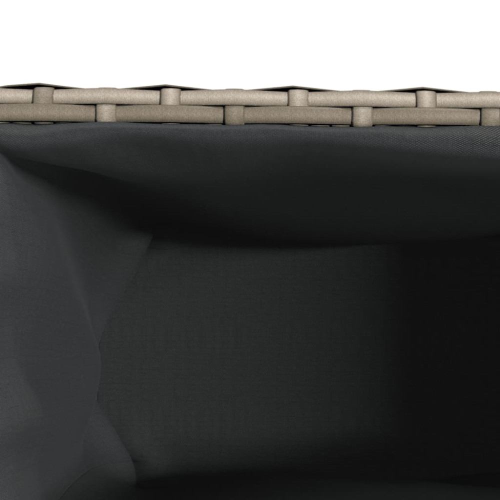 Produktbild för Odlingslådor med 3 krukor 2 st grå 105x30x32 cm konstrotting