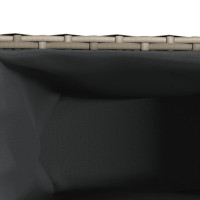 Produktbild för Odlingslådor med 3 krukor 2 st grå 105x30x32 cm konstrotting