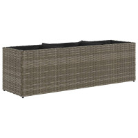 Produktbild för Odlingslådor med 3 krukor 2 st grå 105x30x32 cm konstrotting