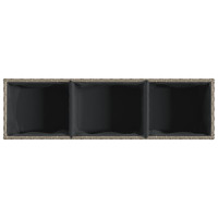 Produktbild för Odlingslådor med 3 krukor 2 st grå 105x30x32 cm konstrotting