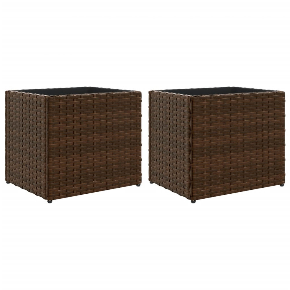 Produktbild för Odlingslådor 2 st brun 36x30x32 cm konstrotting