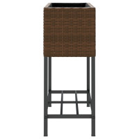 Produktbild för Odlingslådor med hylla 2 st brun 70x28x70 cm konstrotting