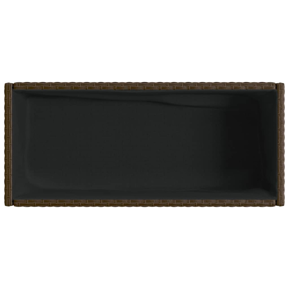 Produktbild för Odlingslådor med hylla 2 st brun 70x28x70 cm konstrotting