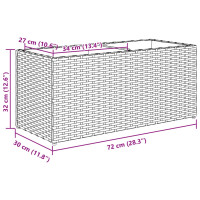Produktbild för Odlingslådor med 2 krukor 2 st svart 72x30x32 cm konstrotting