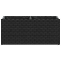 Produktbild för Odlingslådor med 2 krukor 2 st svart 72x30x32 cm konstrotting