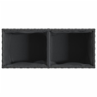 Produktbild för Odlingslådor med 2 krukor 2 st svart 72x30x32 cm konstrotting