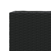 Produktbild för Odlingslådor med 2 krukor 2 st svart 72x30x32 cm konstrotting