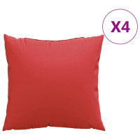 Produktbild för Soffkuddar 4 st röd 60x60 cm tyg