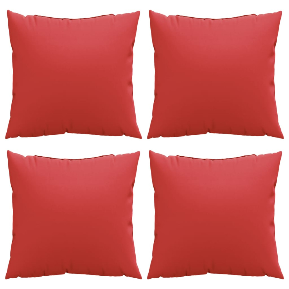 Produktbild för Soffkuddar 4 st röd 60x60 cm tyg