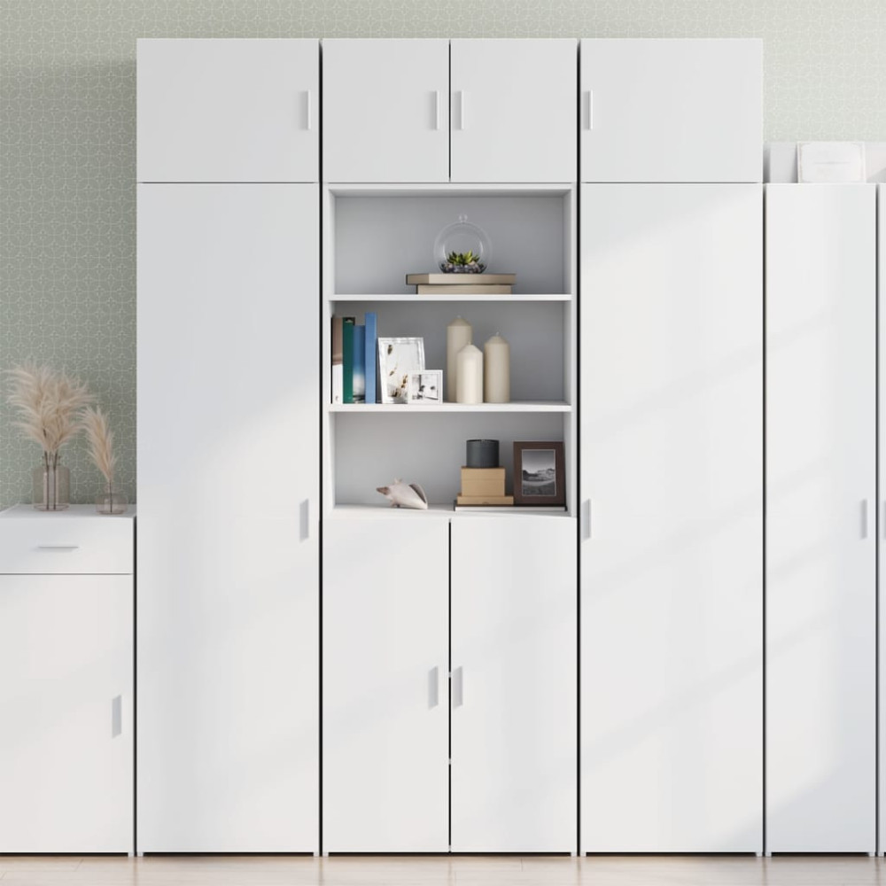 Produktbild för Förvaringsskåp vit 70x42,5x225 cm konstruerat trä
