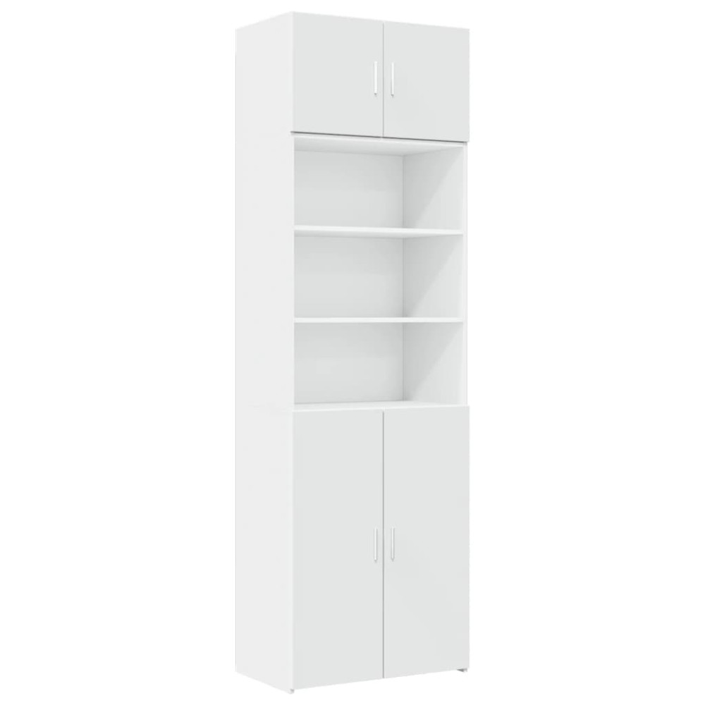 Produktbild för Förvaringsskåp vit 70x42,5x225 cm konstruerat trä