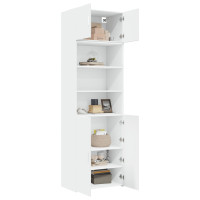 Produktbild för Förvaringsskåp vit 70x42,5x225 cm konstruerat trä