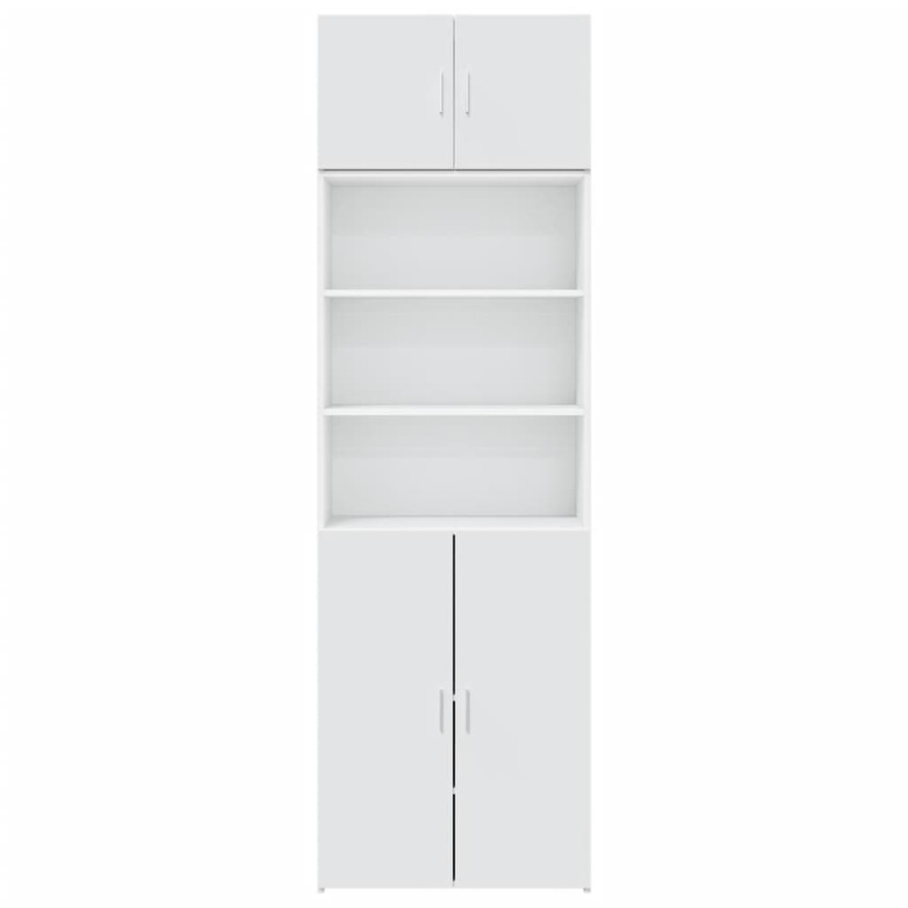 Produktbild för Förvaringsskåp vit 70x42,5x225 cm konstruerat trä