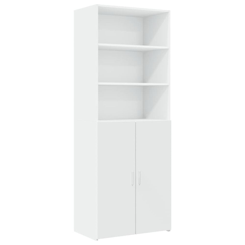 Produktbild för Förvaringsskåp vit 70x42,5x225 cm konstruerat trä