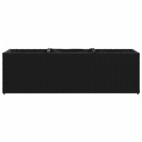 Produktbild för Odlingslådor med 3 krukor 2 st svart 105x30x32 cm konstrotting
