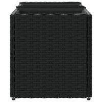 Produktbild för Odlingslådor med 3 krukor 2 st svart 105x30x32 cm konstrotting