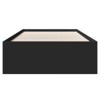 Produktbild för Sängram svart 100x200 cm konstruerad trä