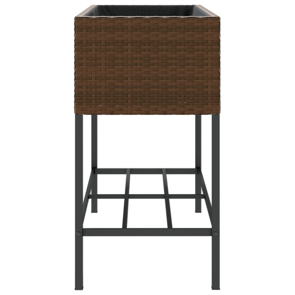 Produktbild för Odlingslådor med hylla 2 st brun 90x40x75 cm konstrotting