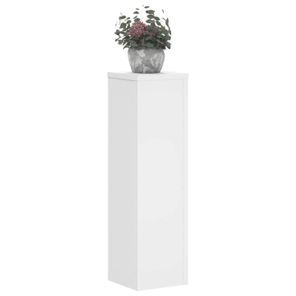 Produktbild för Växtställ 2 st vit 17x17x60 cm konstruerat trä