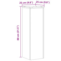 Produktbild för Växtställ 2 st sonoma ek 25x25x80 cm konstruerat trä